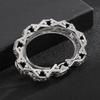 Fongten 23cm Totem Bracelet For Men Stainless Steel Cross Chain Charm Wristband Bangle Bracelet Men Silver Color Jewelry