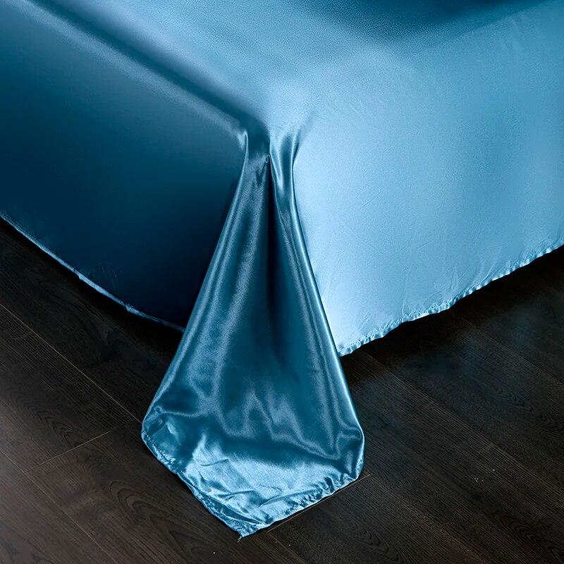 Fashionable Rayon Bed Sheets, Solid Color Single Double Bed And A Comfortable And Cool Mattress Cover 240x270cm /200x230cm.