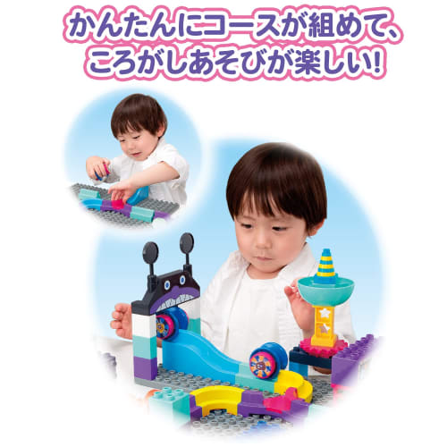 BANDAI BlockLabo Block Lab Anpanman Rolling Block ~ Rolling Hasshin! Baikin Mecha Kojo ~