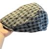 New Style Frayed Plaid Autumn and Winter Progressive Hat for Women Atmospheric Fashionable Literary Beret  Small Face