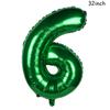 32/40inch Dark Green number balloons Foil Balloon Jungle Safari Birthday Balloon Party Baloon 0 1 2 3 4 5 6 7 8 9 globos Balls