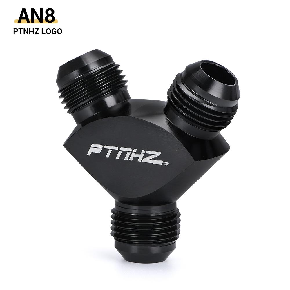 Y Adapter Fitting 6AN Male Flare Fuel Pump Hose Pipe Connector Y-Block Union 3-way 6 AN Coupler Aluminum Black Anodized Y Adapter Fitting 6AN Male Flare Fuel Pump Hose Pipe Connector Y-Block Union 3-way 6 AN Coupler Aluminum Black Anodized