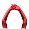 Sexy Lacklederhandschuhe Lang Cosplay Kleidung Accessoires Schwarz Enge Handschuhe DS Pole Dance Performance Handschuhe