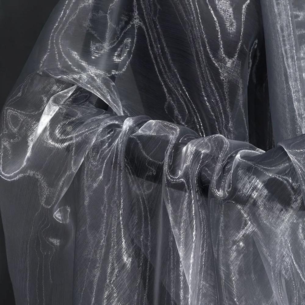 100x150cm Dwukolorowa Tkanina Gradientowa Kolorowa Lekka Tkanina Szyfonowa Przezroczysta Cienka Siatka Organzowa Dekoracyjny Brzeg