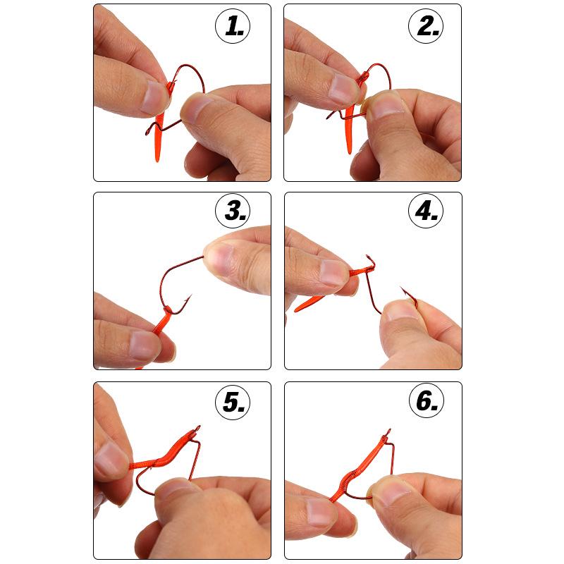 Momeli moi simulate pentru pescuitul de râme - 2,6 g/3,5 cm, roșii (Pachet de 50)