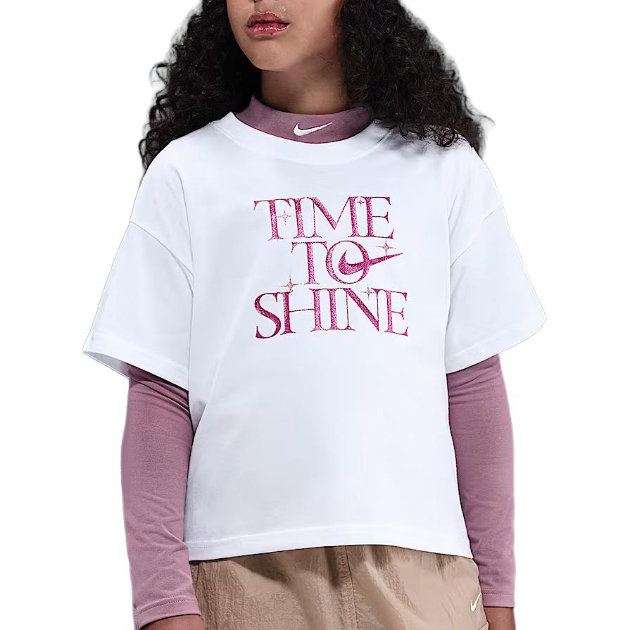 

Nike Детская футболка с круглым вырезом и коротким рукавом с принтом букв HV5722-100 XL