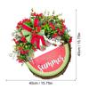 Summer Logo Wreath Watermelon Plaque Porch Decor, Summer Logo with Plastic Leaves Summer Home Farmhouse Porch Garden Patio Decor