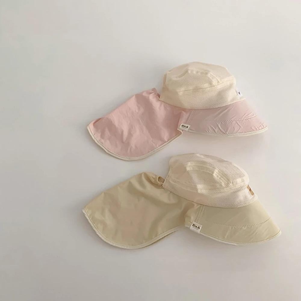 Soft Brim Fisherman Hat Neck Flap Panama Hat Cute Bucket Hat  Kids Unisex