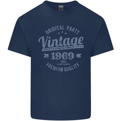 Maglietta da Uomo in Cotone Leggero Blu Navy - Compleanno 56° - Anno 1969