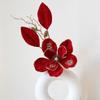 Flocking Artificial Christmas Flower Glitter Xmas Decorative Flowers  Home Decor