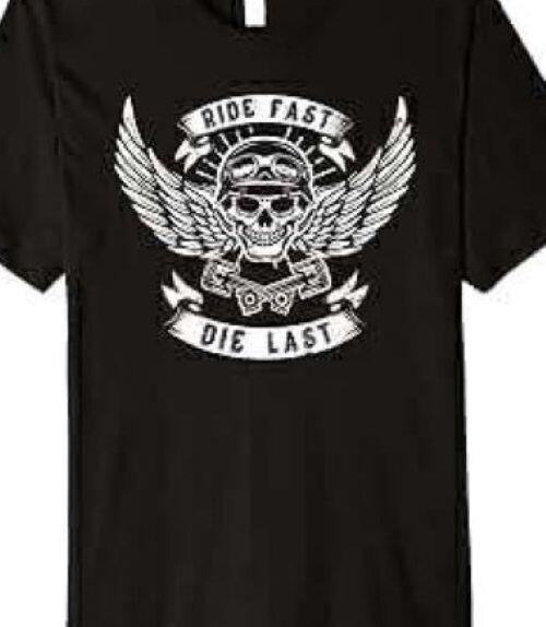 

Ride fast Die last MC Motorcycle rider T shirt tee bike 2XL