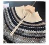 Women's Fair Isle Jacquard Wool Sweater - Stand Collar, Half-Zip, Thickened Autumn/Winter Pullover.
