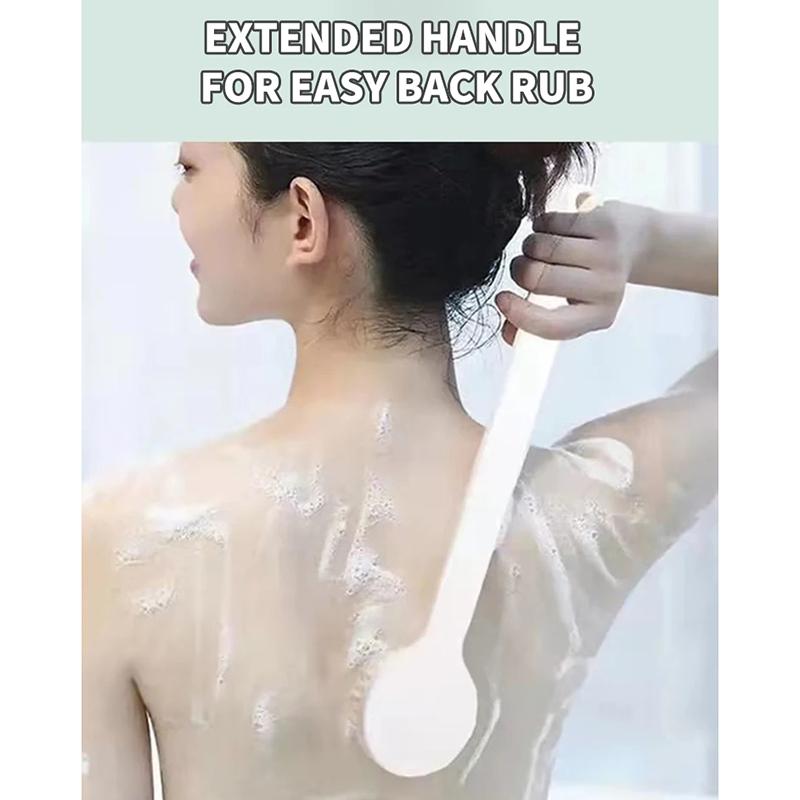 1 PC Long Handle Shower Brush Unisex Senior Single Side Back Brush Bath Brush Exfoliating Suitable For Wet And Dry Brushes