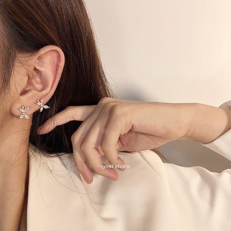 Zircon Butterfly Ear Cuff for Non-Pierced Ears - Elegant Forest Style