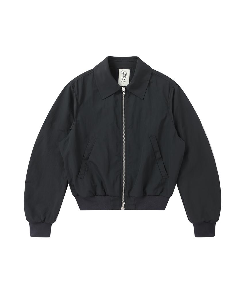 Solew Del Crop Two-Way Blouson_Charcoal