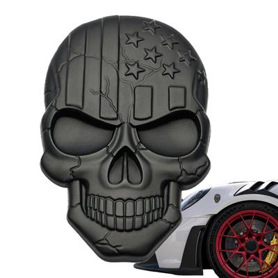 Sticker Skull | Car Skull Car Sticker Metal Modified 3D Car Logo Personalized Flag