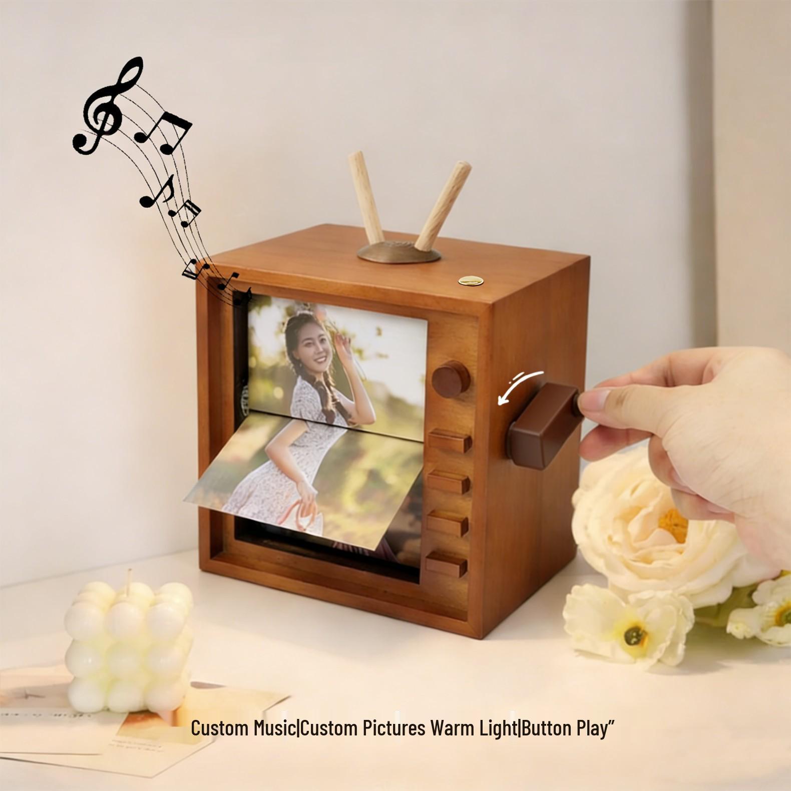 

Luminous Music Hand-Cranked Photo Album for Mother s Day 16 Photos - No Light
