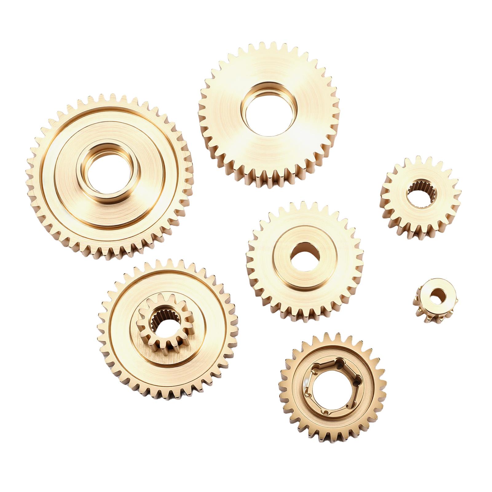 

7pcs Brass Motor Gearbox Gear Parts Fit for Tamiya 1 14 RC Truck Sturdy Transmission Gears Set