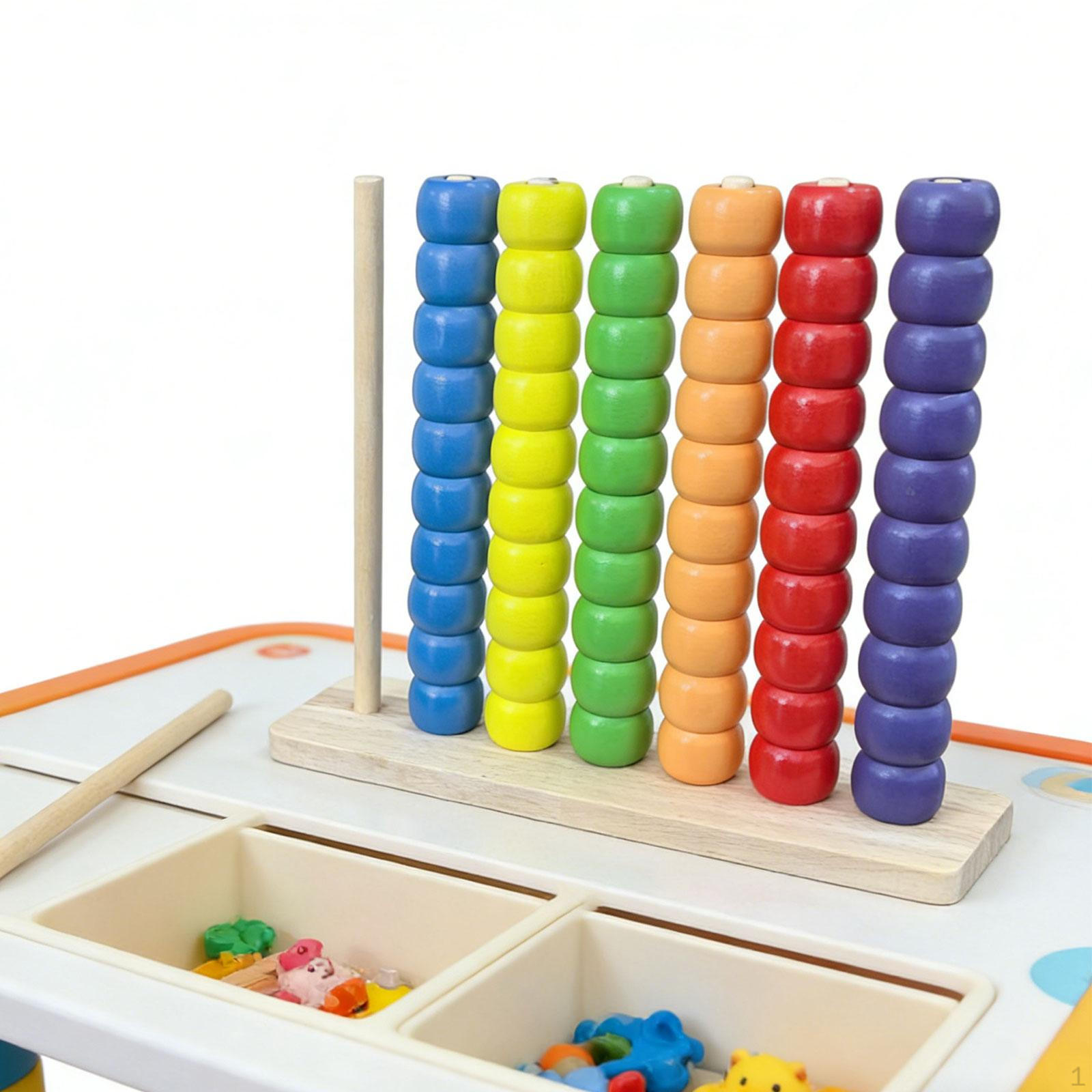 Wooden Color Sorting Stacking Toys Matching Sensory Preschool Learning Toy Educational
