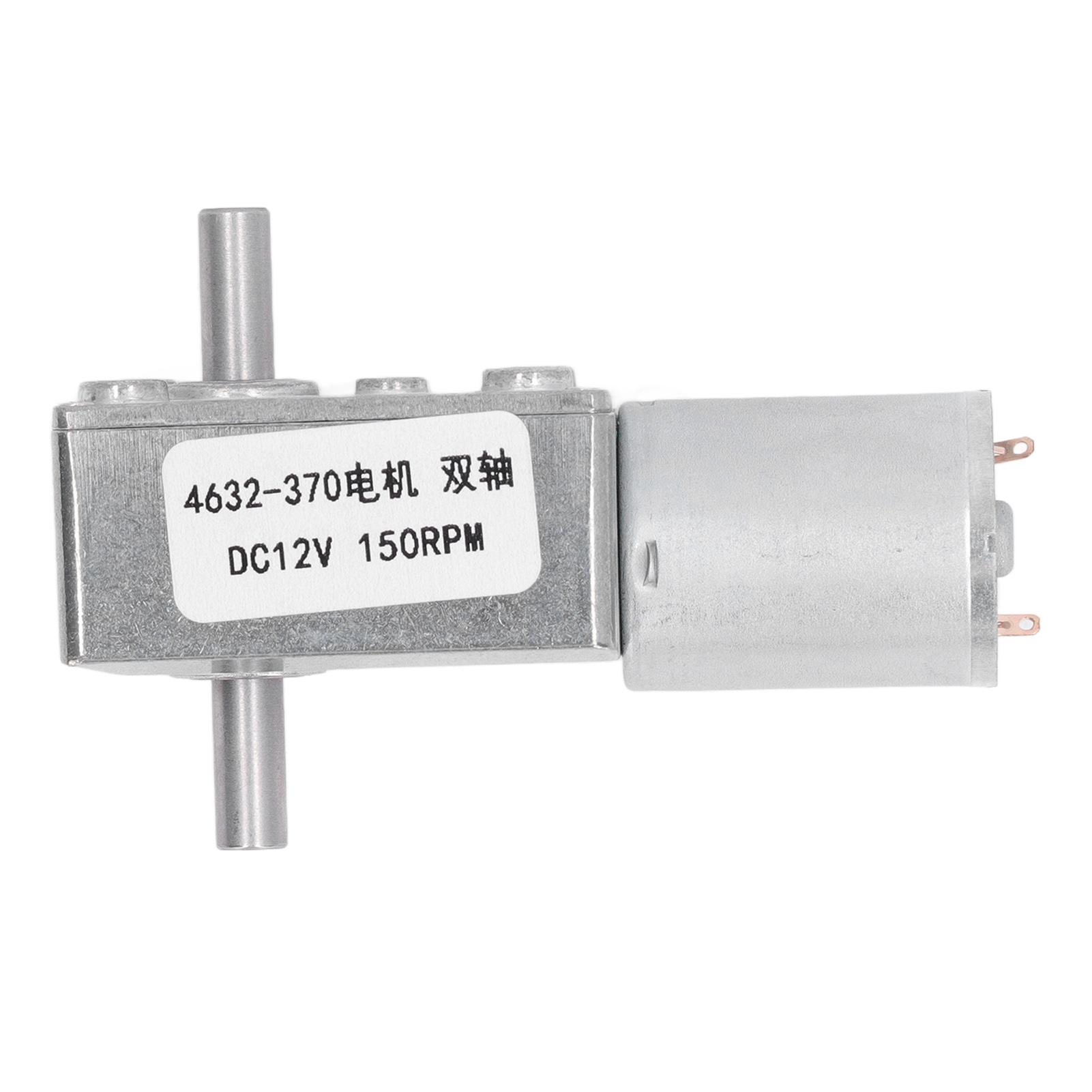 

Двигун-редуктор з черв ячною передачею DC12V Двовальний Мікроелектродвигун Повністю металевий Редуктор 4632370 210 об/хв