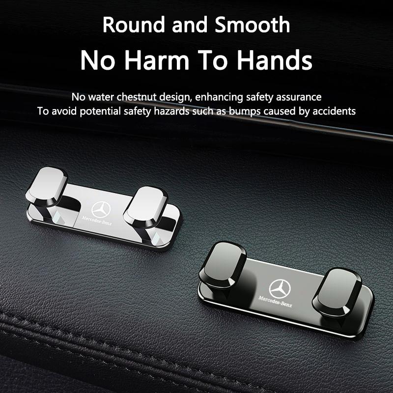 QOK3   Car Metal Multi-Function Hook Adhesive Mount Front Seat Organizer For Mercedes Benz AMG W205 W204 W203 W111 W168 W213 W210 W222