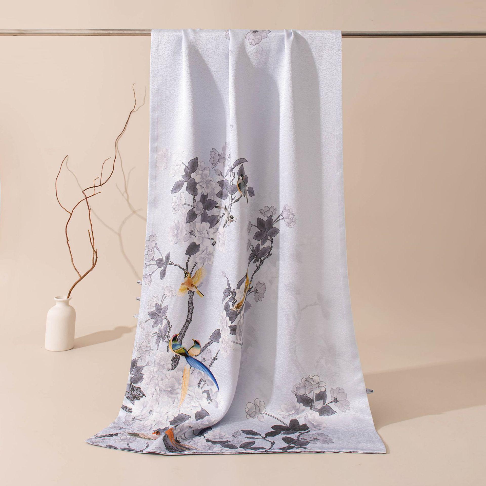 

Mulberry Silk Snowflake Scarf: Gift Boxed Qipao Shawl 53x192 cm