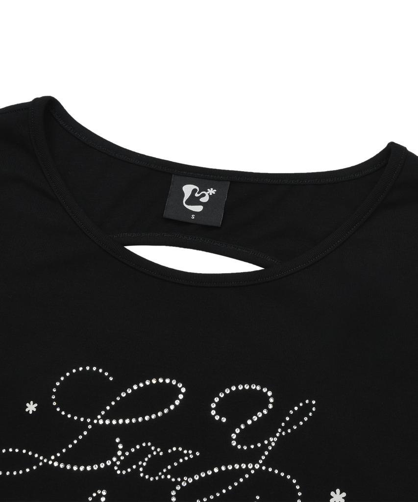 LMR Hot Fix Cutout Short Sleeve T-Shirt Black