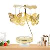 Christmas Aromatherapy Carousel Candles Holder Christmas Rotary Gold Carousel Candle Spinner Metal Tea Lamps Home Decor