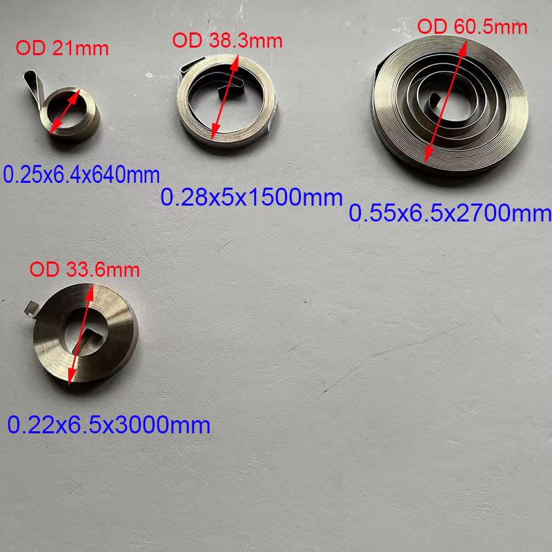 0.15--0.55mm Thickness Stainless Steel Constant Force Clockwork Spring  Electronic Return Spring