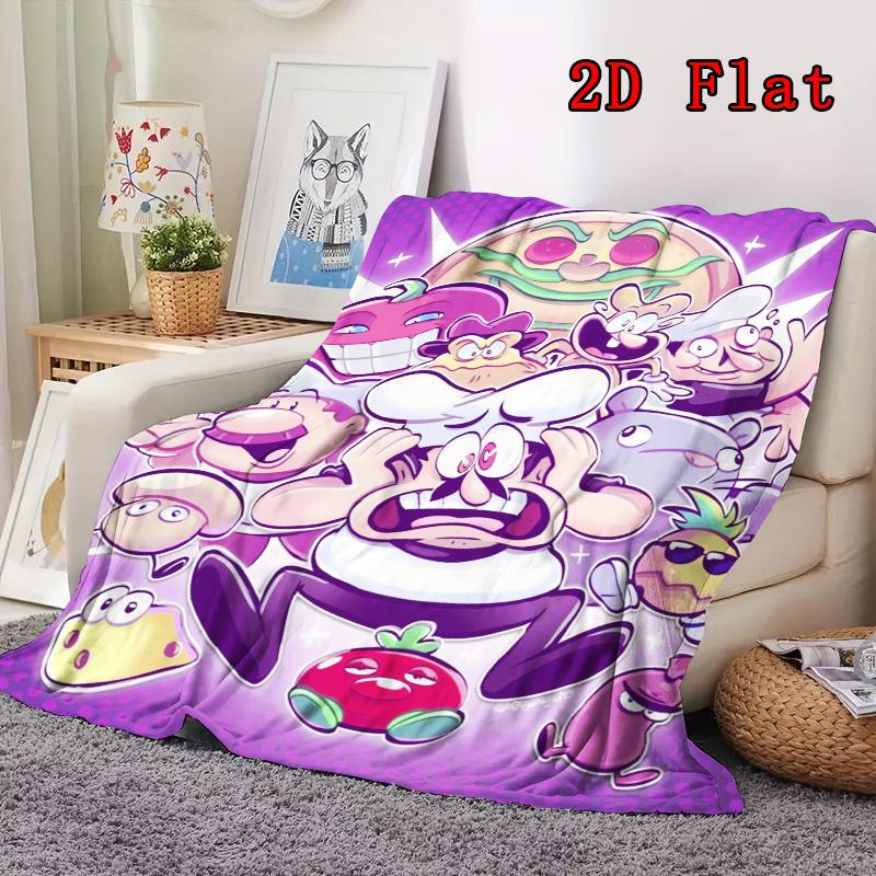 Pizza Tower 2D Flat Pattern Flannel Blanket High quality All Seasons Warmth and Comfort Perfect for Christmas Gifts.NMT0928541