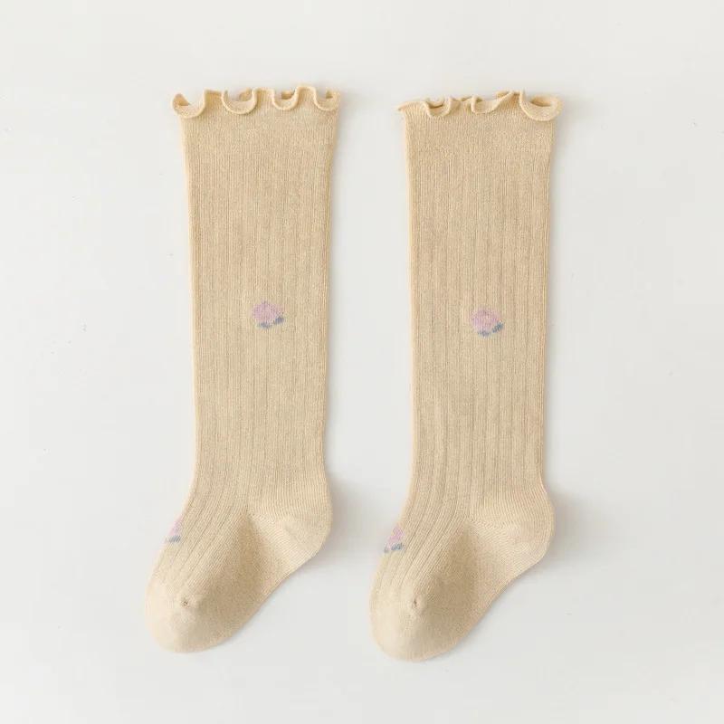 Infant Baby Spring Autumn Long Socks Cartoon Kids Knee High Long Cotton Baby Cute Floral Over Knee Socks Girls Stockings