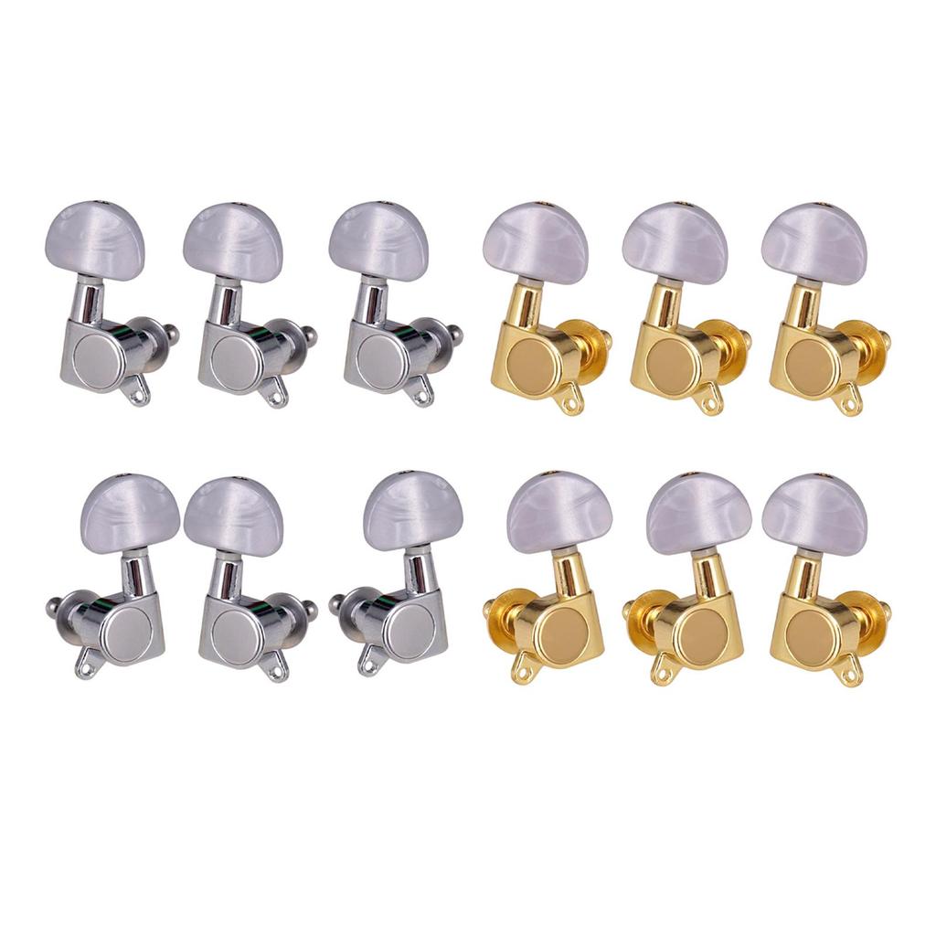 6x Guitar String Tuning Pegs Tuning Machines Grover, Metal, Guitar Tuner Machine Heads for Acoustic Guitars