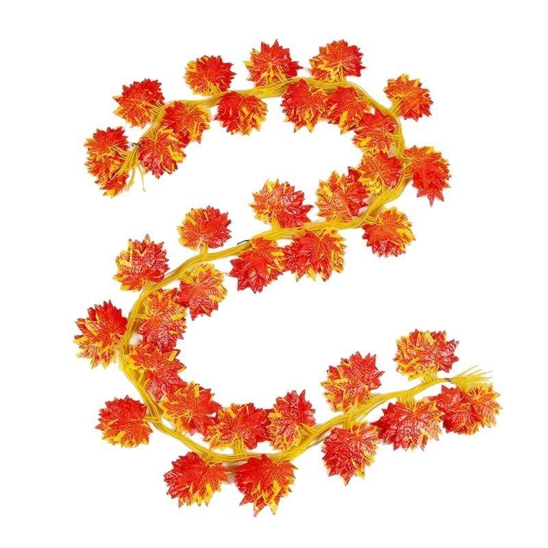 5/10Pcs Artificial Fall Leaf Garland Fake Plants Autumn Decor Leaves Vine For Thanksgiving Halloween Festivals Wedding Decora