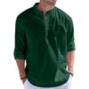 Hemrin Men Solid Cotton Blend Straight Kurta Shirt