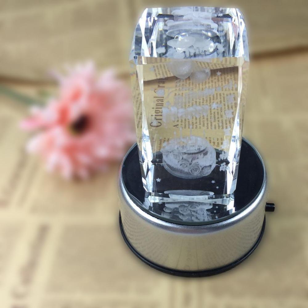 Mute Display Turntable Automatic Revolving Platform Art Ornament Bases Crystal Display Stand