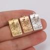 LIKGREAT 1 pièce Pendentif Cartes de Tarot Rétro Acier Inoxydable Arcanes Majeurs Charme de Divination pour Bracelet Collier Bijoux DIY Vente en Gros
