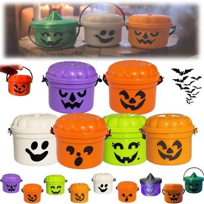 Strašidelný démon Halloweenský mini kyblík Boo s uchy Párty Halloweenská nostalgie Kyblíky Plastové kyblíky na koledu