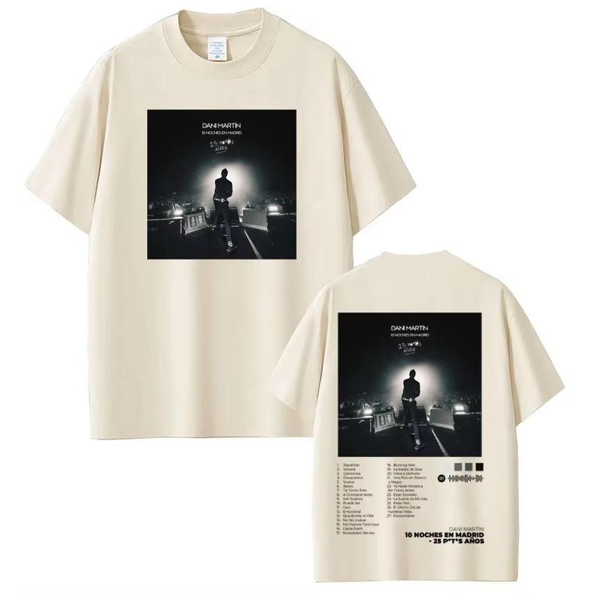 

Singer Dani Martín Album 2026 Graphic Tee Men Women Vintage Hip Hop T Shirt Cotton Short Sleeve Fashion Casual Tshirts S