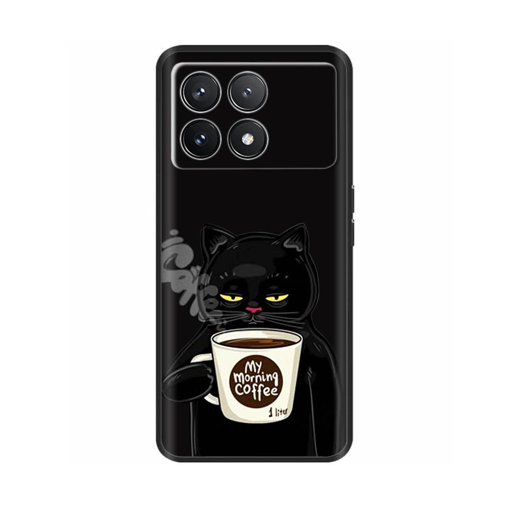 For Xiaomi Poco F6 Pro Case Cover For Xiaomi Poco F6 Pro 5G Phone Cover Cool Sweet Soft Smooth Liquid Silicone Fundas Shells