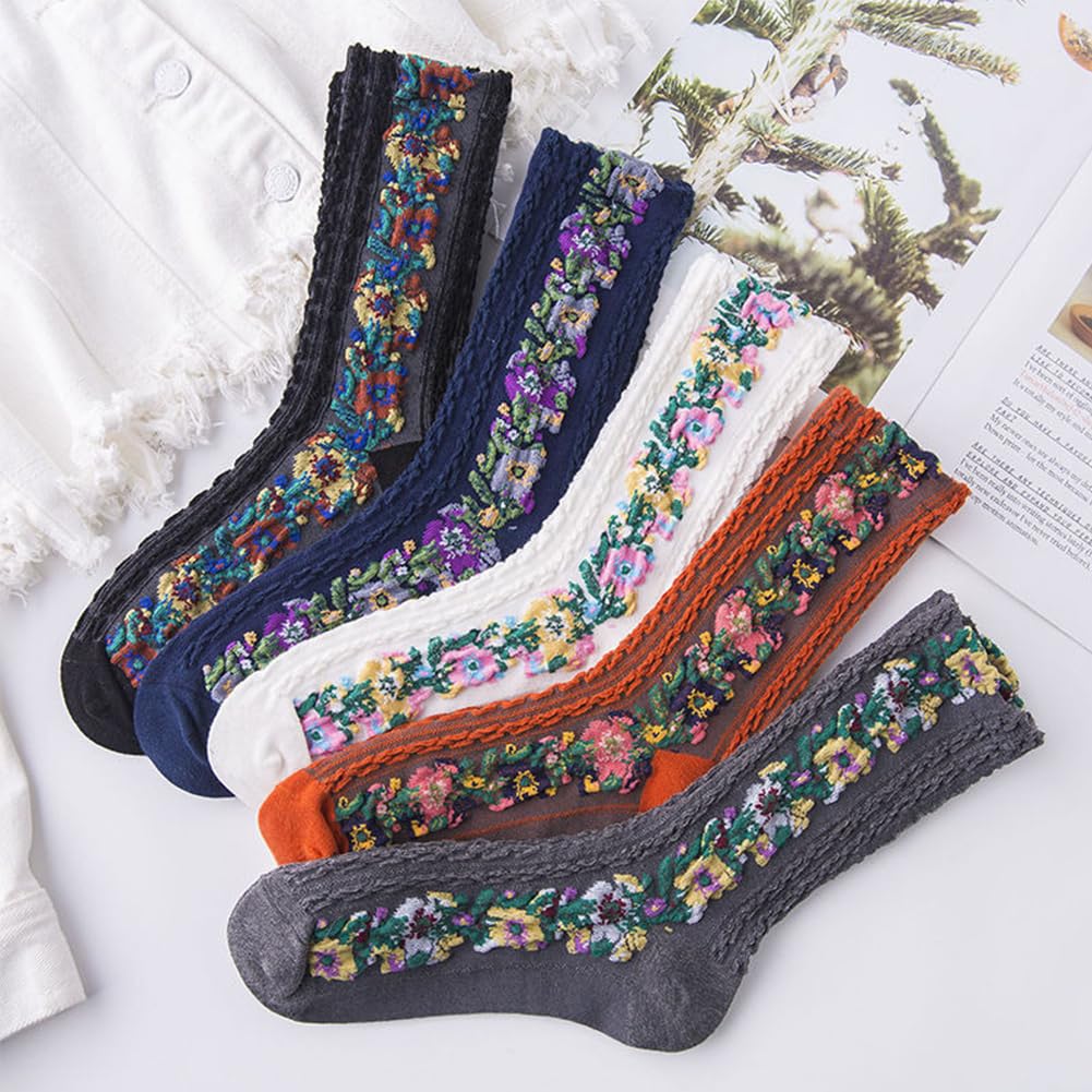 FASELE Ankle Cute Cotton with a Retro Floral Perfect for and Stylish and and These Socks Are Perfect for Everyday and All A Great Gift Women's Socks,