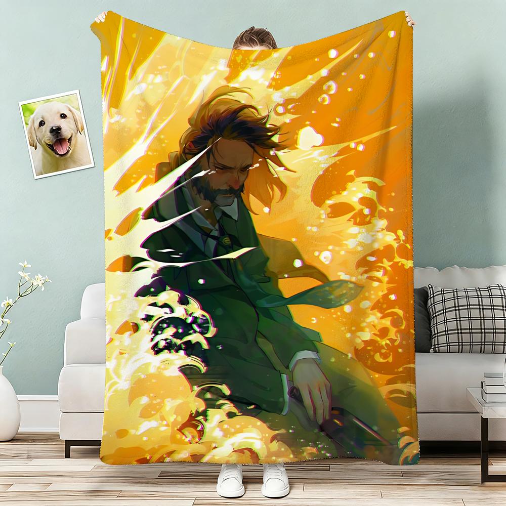 Popular Games Disco Elysium Throw Lightweight 240g Flannel Blanket Soft Skin-friendly for Summer Cooling