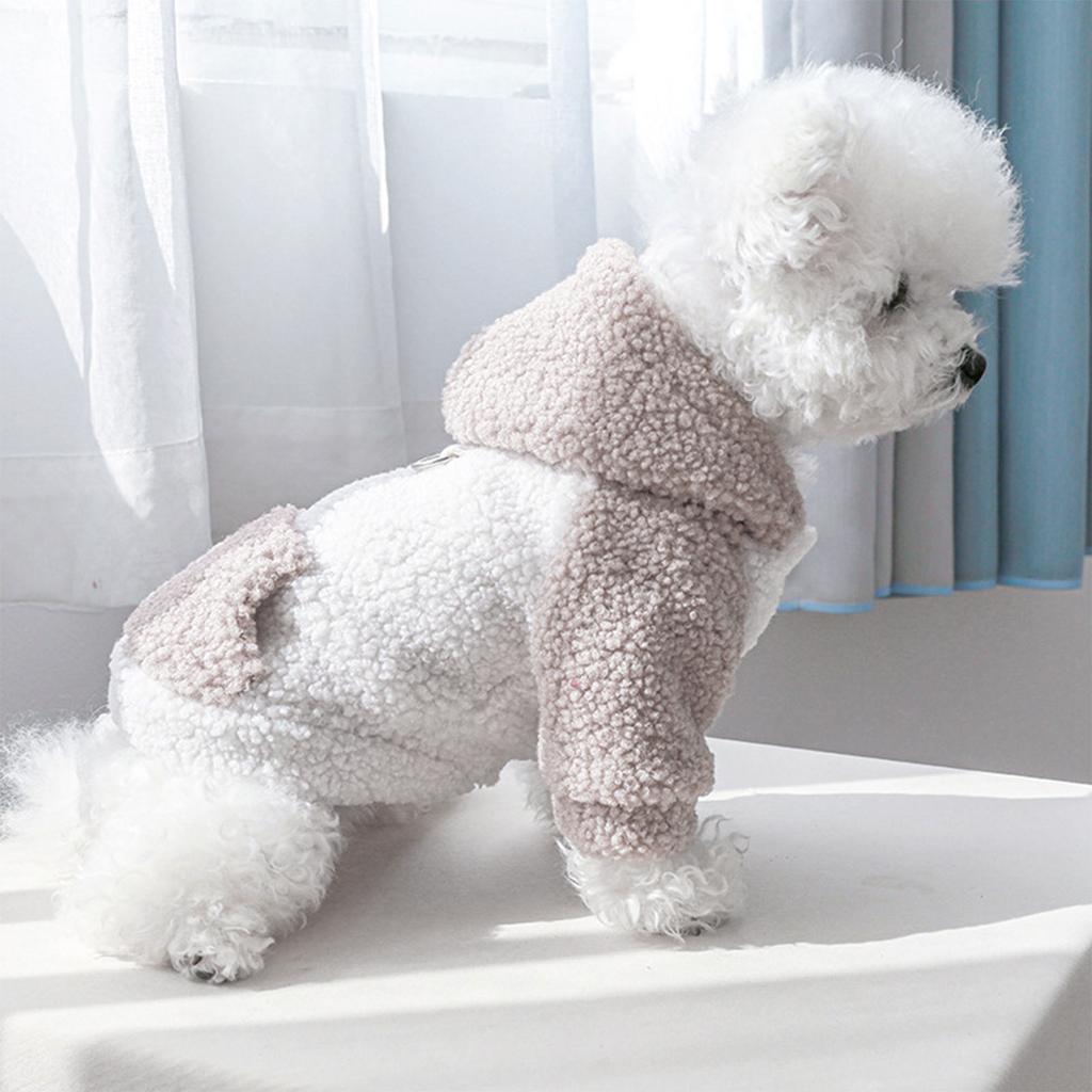 Dog Fleece Coat Pet Cold Weather Clothes Winter Doggies Sweatshirt Warm Pet Apparel Jackets Dog Sweaters for Small Dogs
