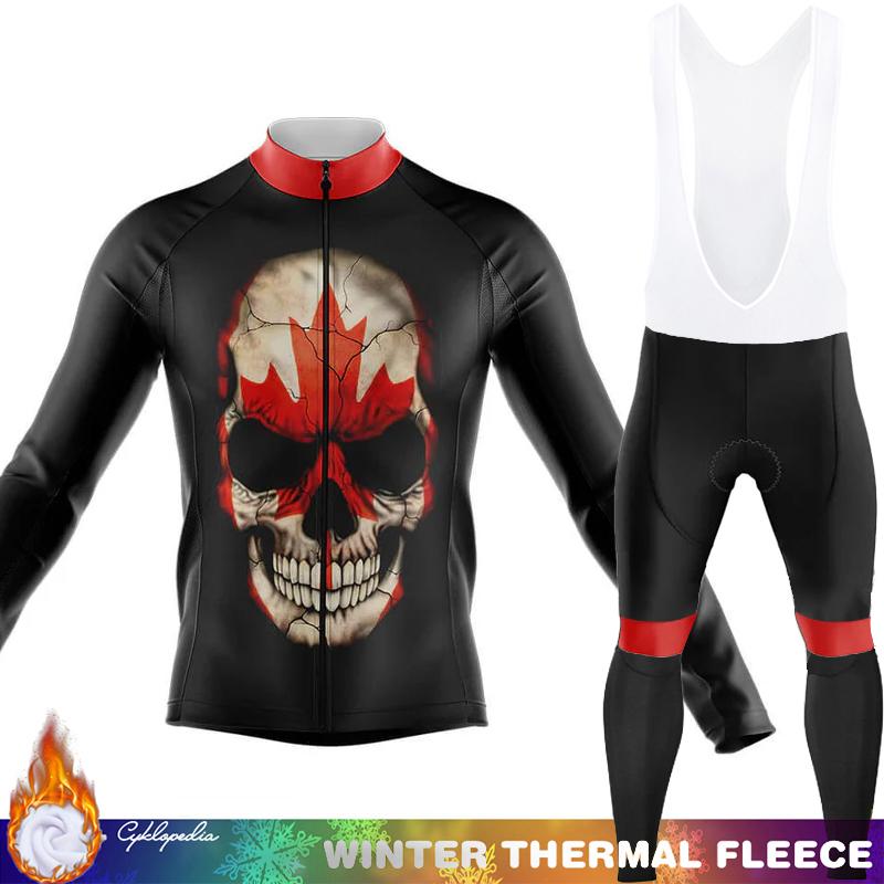 Men's Cycling Jersey Winter Thermal Fleece Biking Clothes Triathlon Road Bikes Man Outfit Long Sleeve Shirt Bicycle Clothing Set
