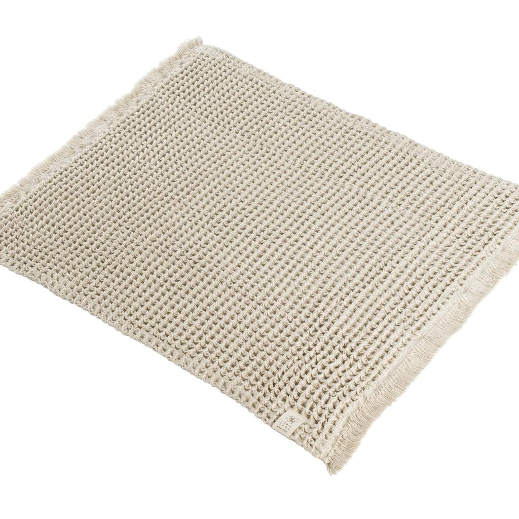 Bloom Imabari Towel Certified Large Bath Liege Waffle Made In 52 X 60 Beige Mat, Fabric, Washable, Hygienic, 100% Cotton, Japan, Cm,