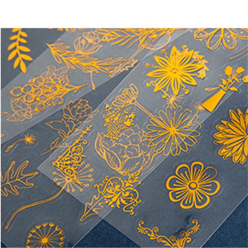 3 Sheets Scrapbook Stickers Self-Adhesive Gold Glitter Decals Family Gift Packaging Letter DIY Craft Office Art Decoration