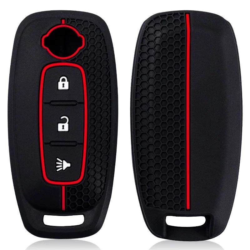 3 Buttons Remote Car Shell For Nissan X-Trail T33 Qashqai J12 Teana Altima Ariya Silicone Key Case Cover Holder