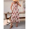 New Women'S Clothing Daily Temperament Elegant Casual Pure Desire Sexy Printed Jumpsuit Long Skirt Light Dress High-End Party Dress