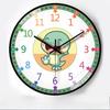12-inch 30cm Learning Early Education Automatic Timing Radio Clock Home Living Room Bedroom Mute Clock Hanging