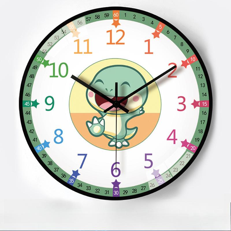12-inch 30cm learning early education automatic timing radio clock home living room bedroom mute clock hanging