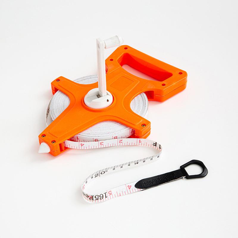 1Pcs Impact Resistant Plastic Measure Tools 20/30/50/100M Meter Open Reel Fiberglass Tape Measure Inch Metric Scale